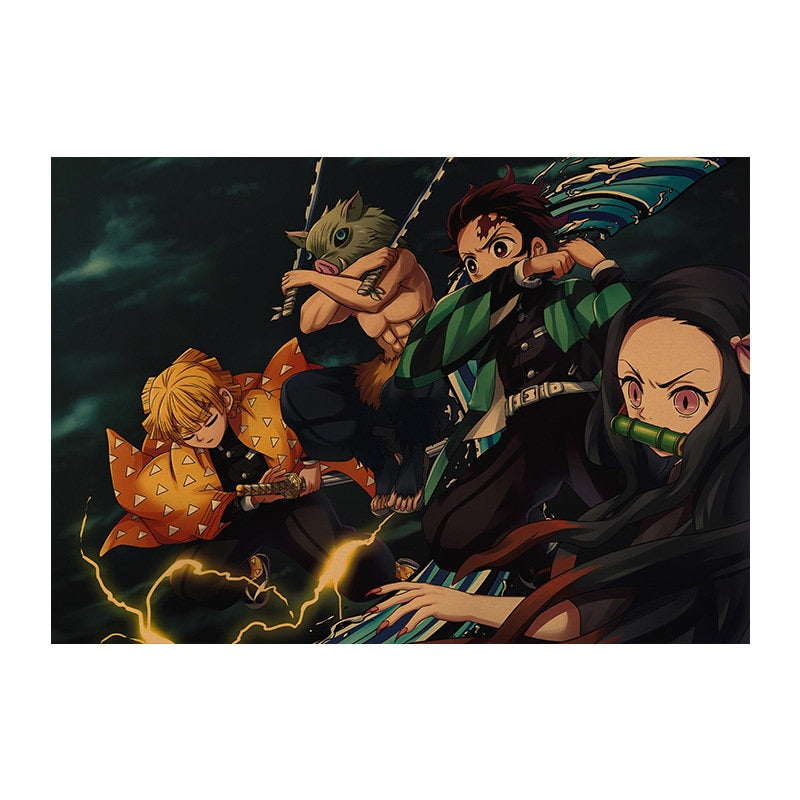 Retro Anime Kraft Paper Poster For Your Home Decor & Nostalgic Collector Lovers Gift