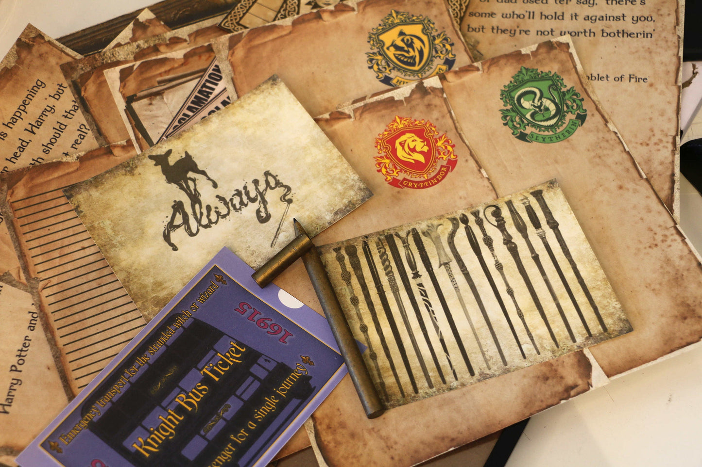 Wizard School Junk Journal Scrapbook Paper For DIY Crafts, Retro Junk Journal Background Paper Pack Supplies