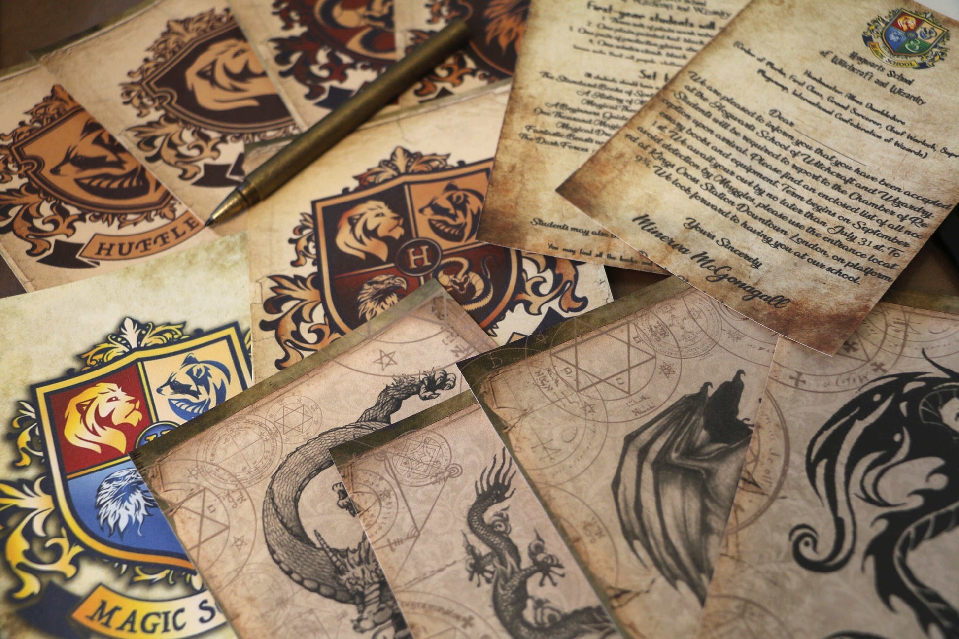 Wizard School Junk Journal Scrapbook Paper For DIY Crafts, Retro Junk Journal Background Paper Pack Supplies