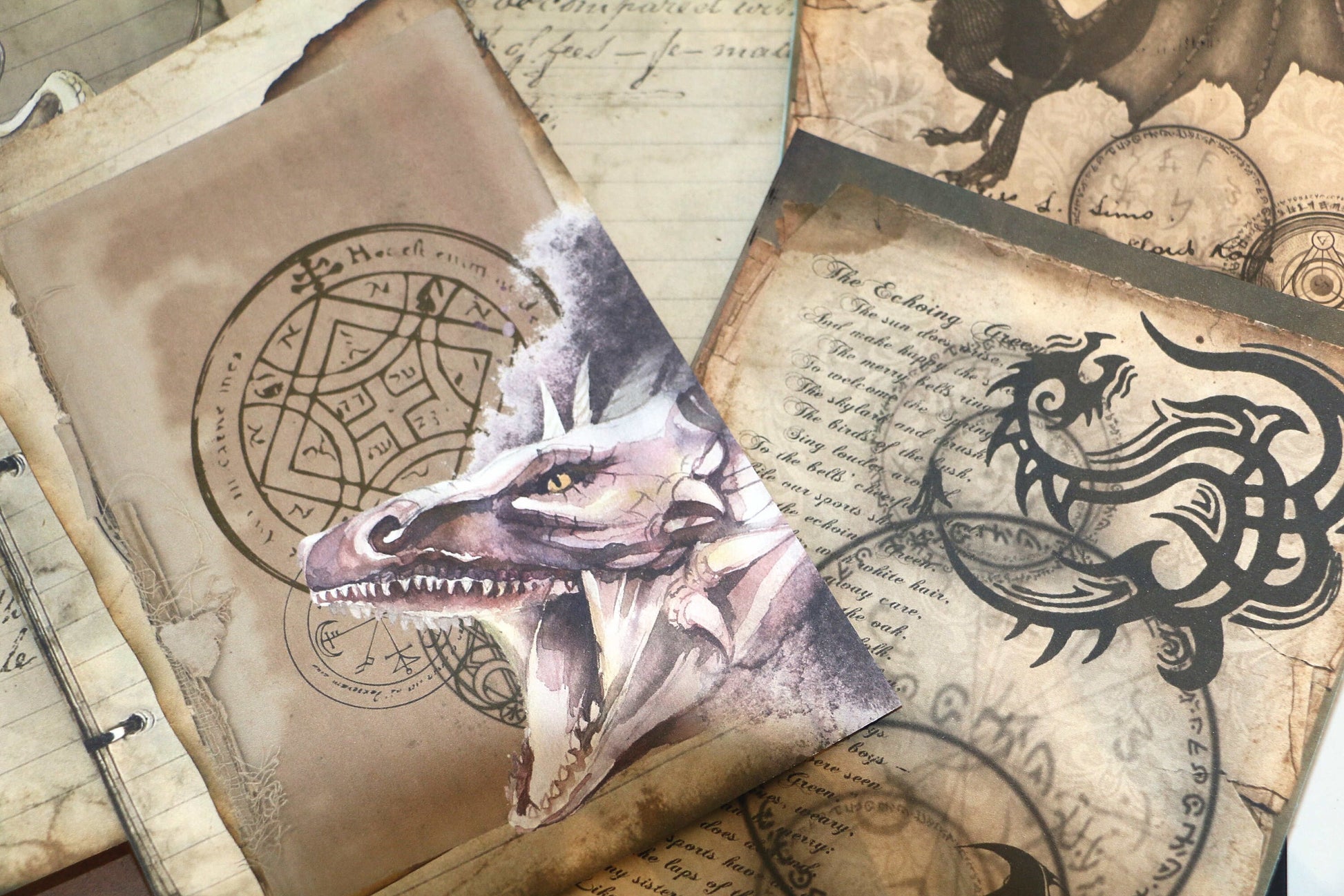 Wizard School Junk Journal Scrapbook Paper For DIY Crafts, Retro Junk Journal Background Paper Pack Supplies