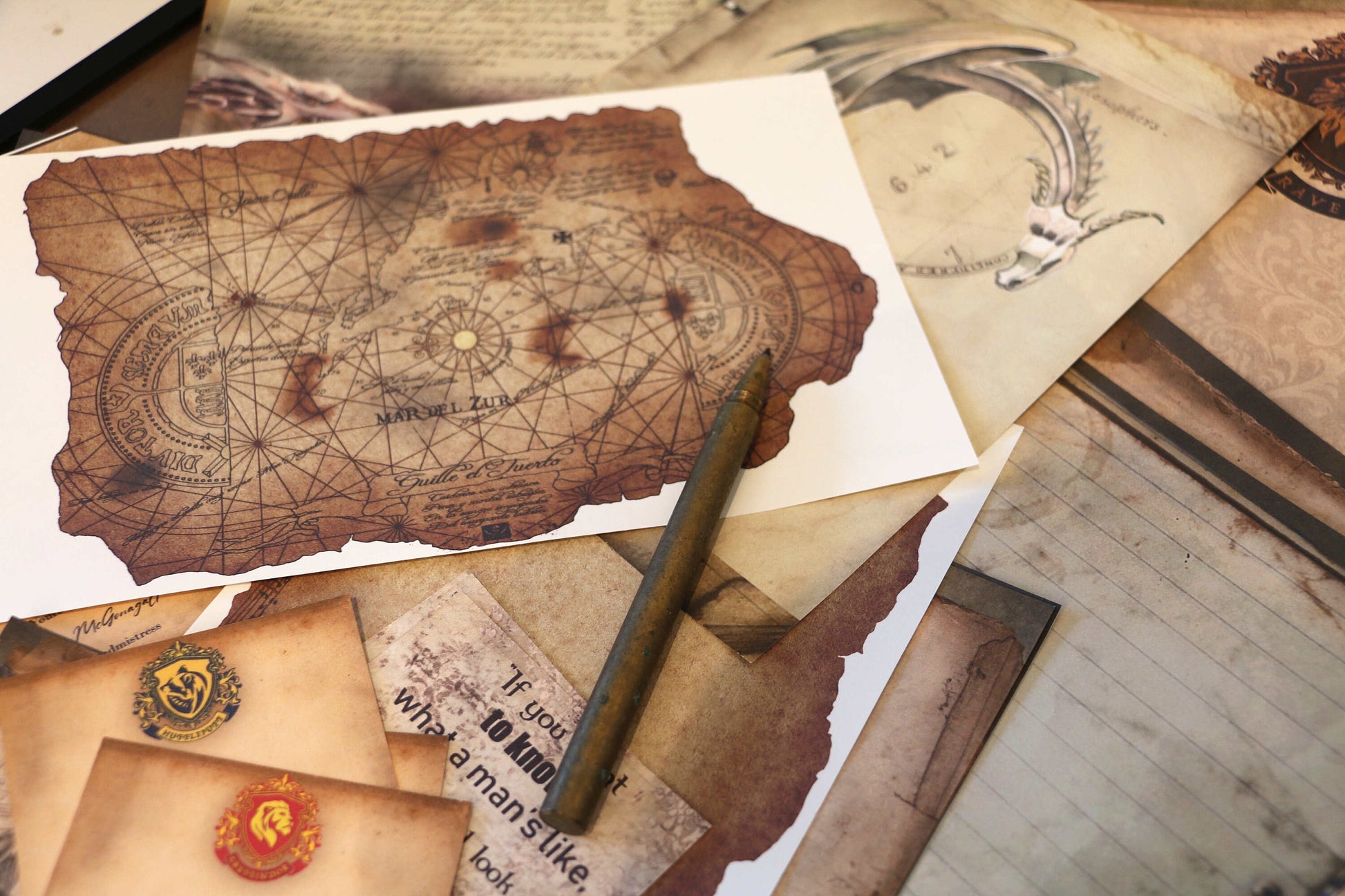 Wizard School Junk Journal Scrapbook Paper For DIY Crafts, Retro Junk Journal Background Paper Pack Supplies