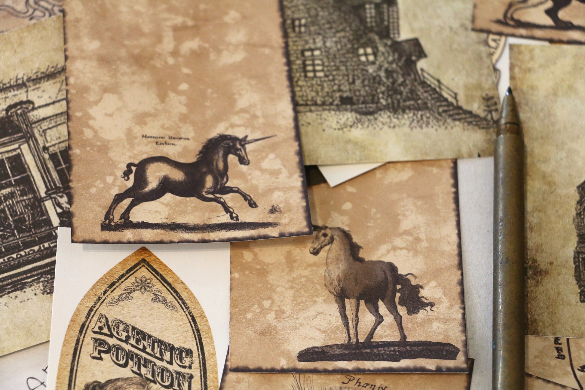 Wizard School Junk Journal Scrapbook Paper For DIY Crafts, Retro Junk Journal Background Paper Pack Supplies