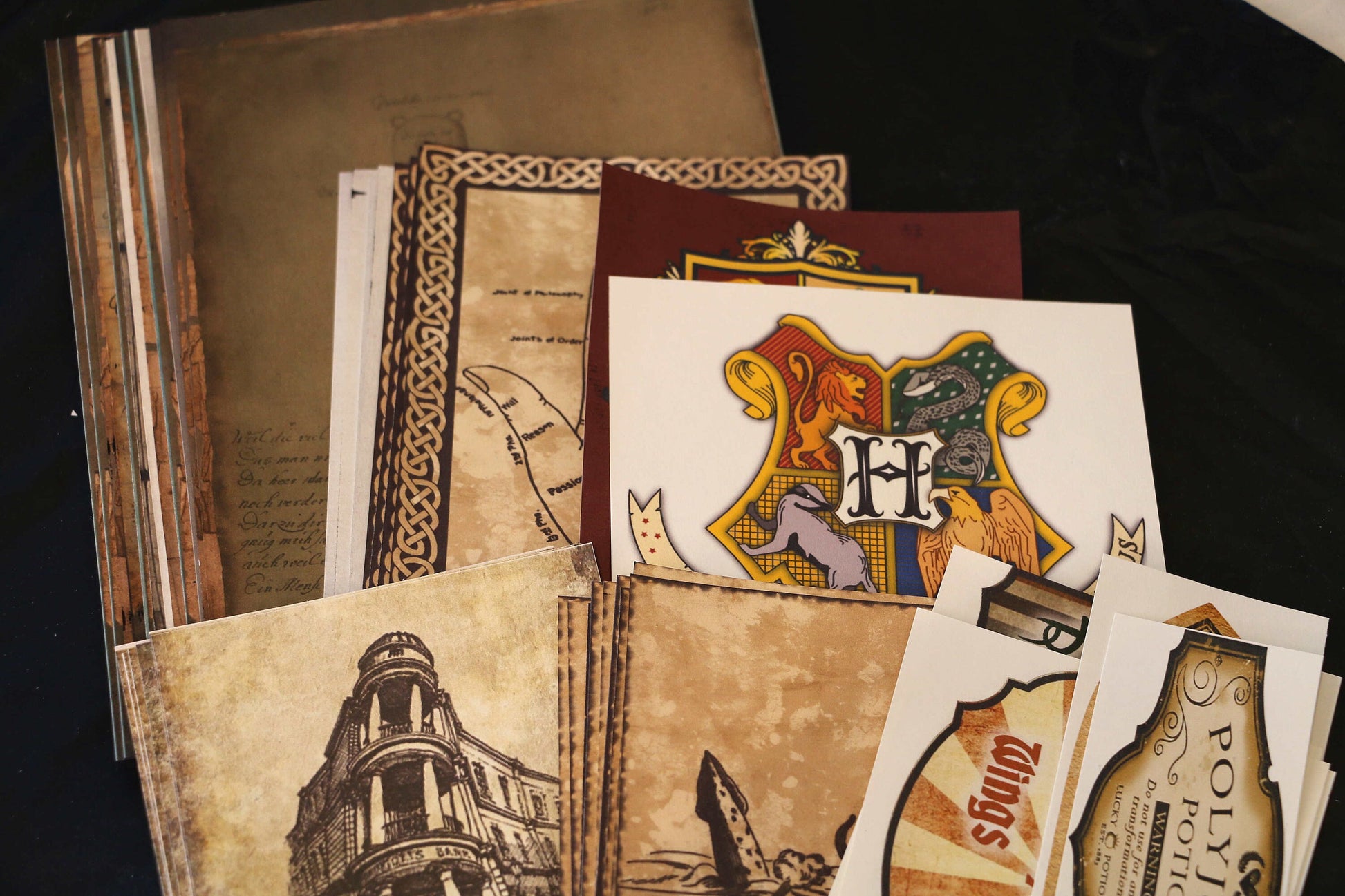 Wizard School Junk Journal Scrapbook Paper For DIY Crafts, Retro Junk Journal Background Paper Pack Supplies