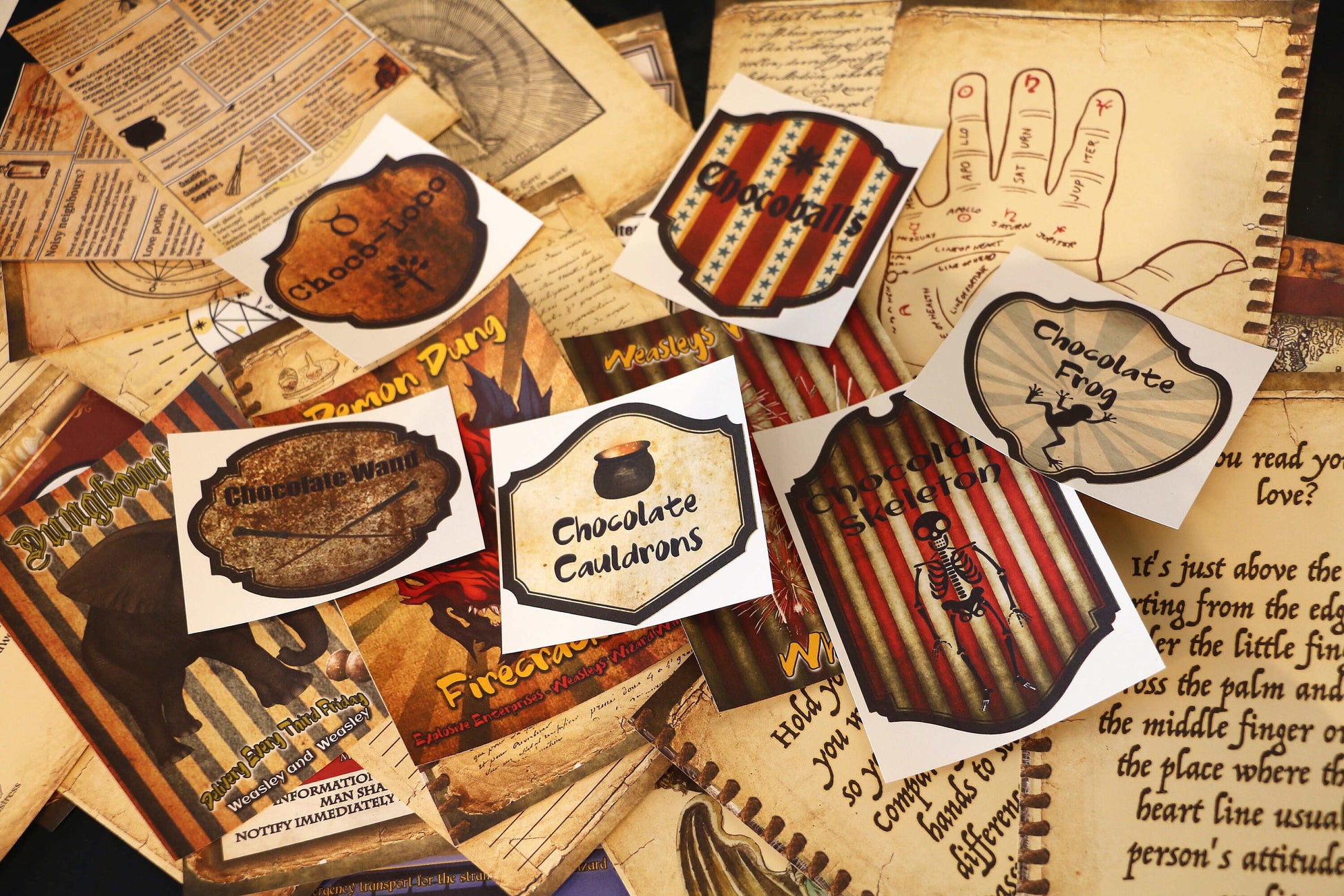 Wizard School Junk Journal Scrapbook Paper For DIY Crafts, Retro Junk Journal Background Paper Pack Supplies