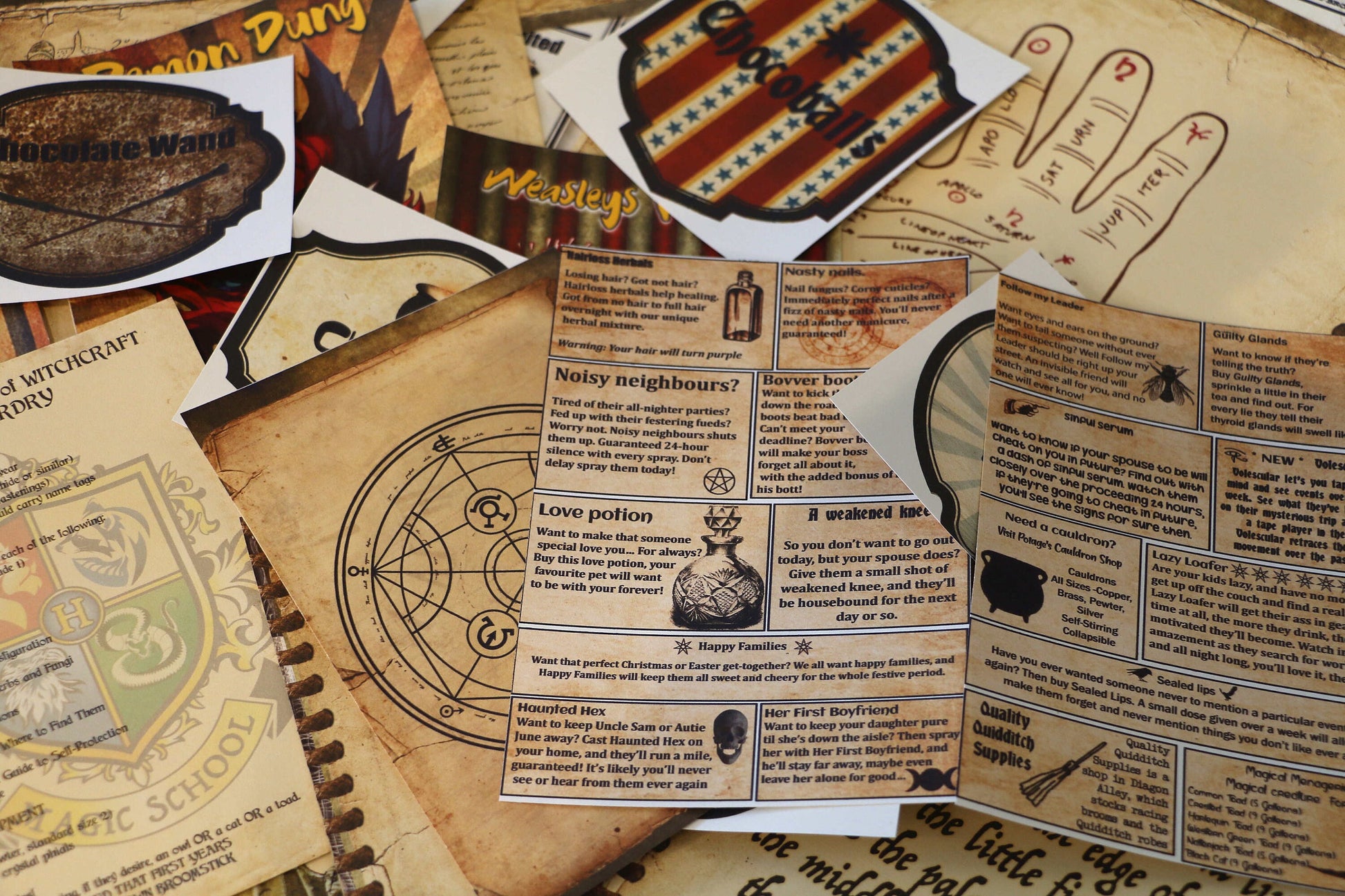 Wizard School Junk Journal Scrapbook Paper For DIY Crafts, Retro Junk Journal Background Paper Pack Supplies