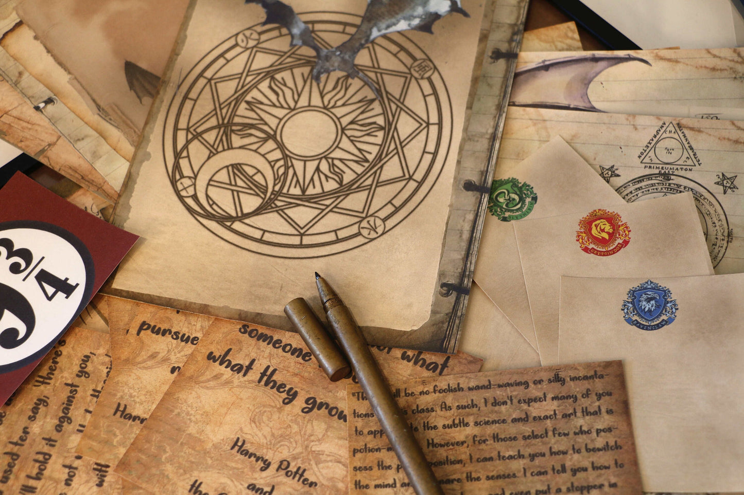 Wizard School Junk Journal Scrapbook Paper For DIY Crafts, Retro Junk Journal Background Paper Pack Supplies