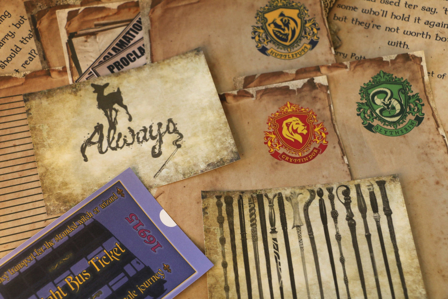 Wizard School Junk Journal Scrapbook Paper For DIY Crafts, Retro Junk Journal Background Paper Pack Supplies