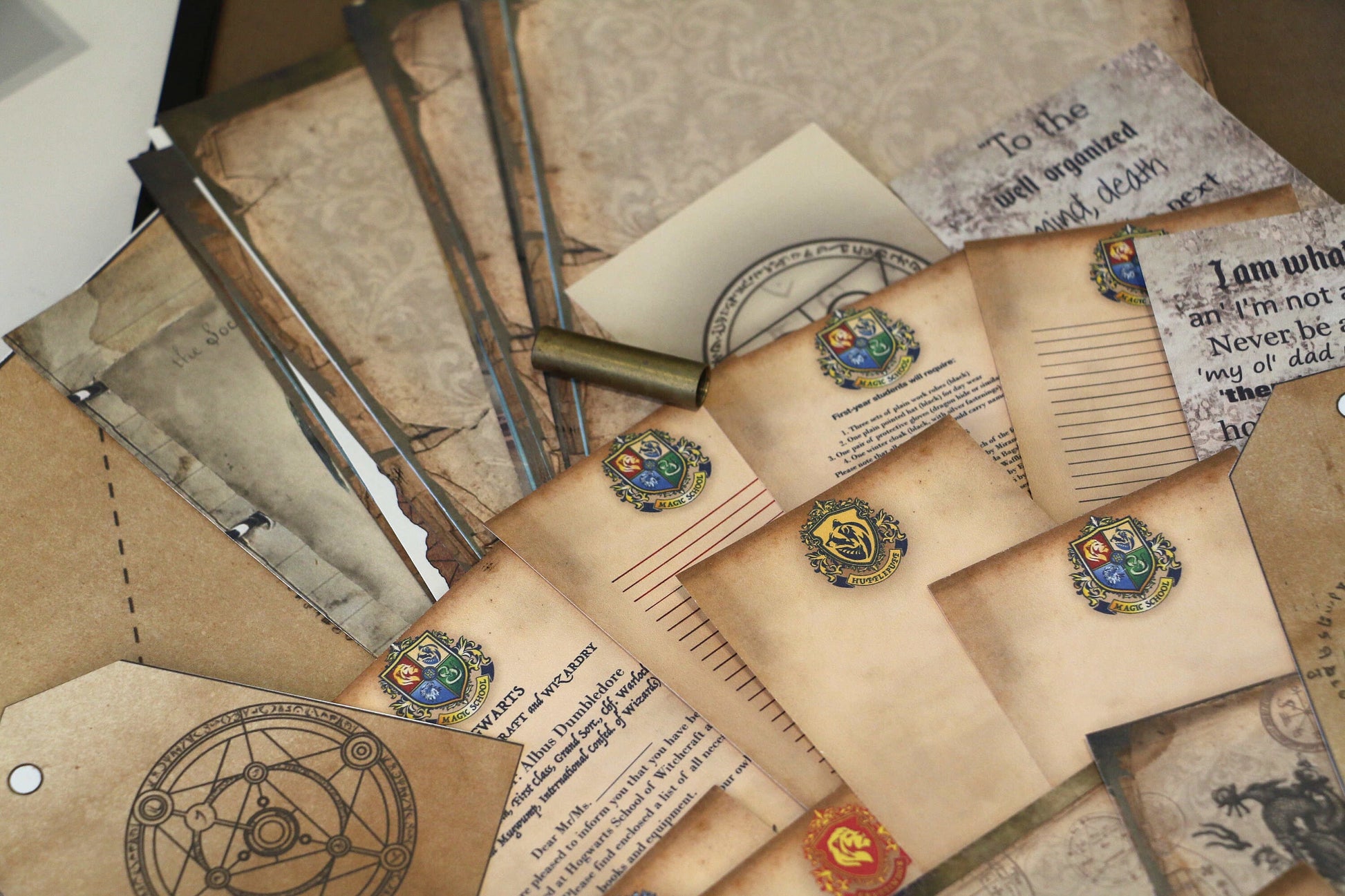 Wizard School Junk Journal Scrapbook Paper For DIY Crafts, Retro Junk Journal Background Paper Pack Supplies