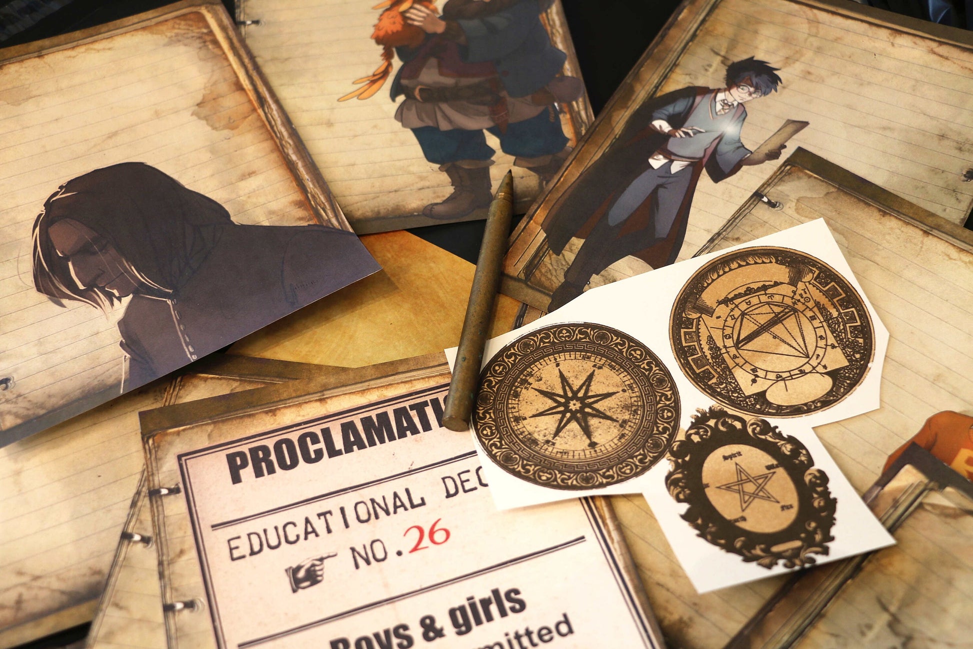 Wizard School Junk Journal Scrapbook Paper For DIY Crafts, Retro Junk Journal Background Paper Pack Supplies