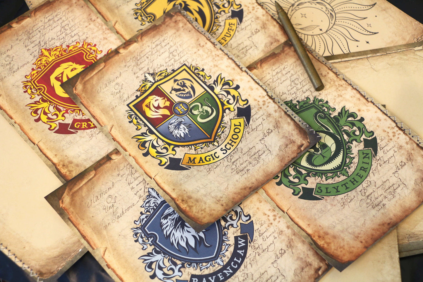 Wizard School Junk Journal Scrapbook Paper For DIY Crafts, Retro Junk Journal Background Paper Pack Supplies