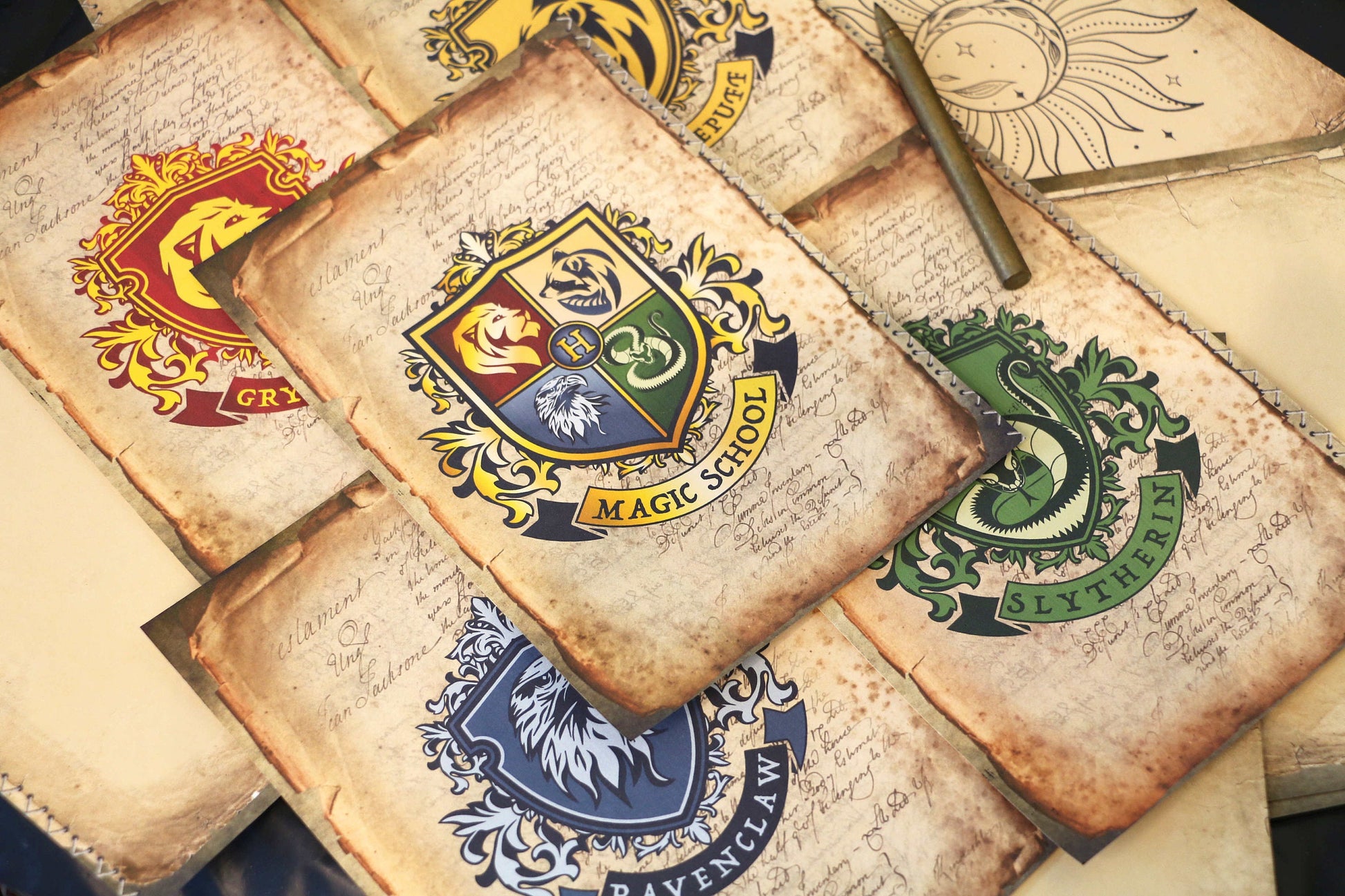 Wizard School Junk Journal Scrapbook Paper For DIY Crafts, Retro Junk Journal Background Paper Pack Supplies