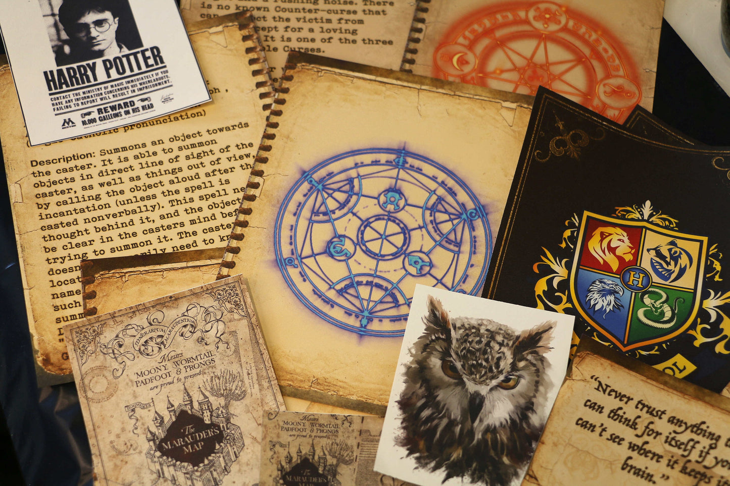 Wizard School Junk Journal Scrapbook Paper For DIY Crafts, Retro Junk Journal Background Paper Pack Supplies