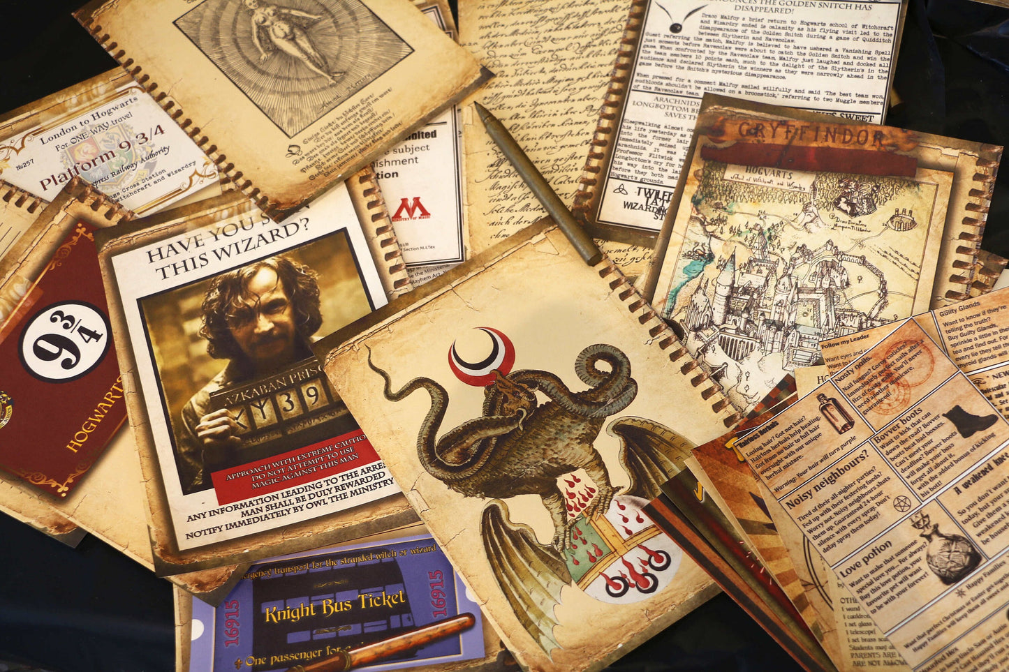 Wizard School Junk Journal Scrapbook Paper For DIY Crafts, Retro Junk Journal Background Paper Pack Supplies